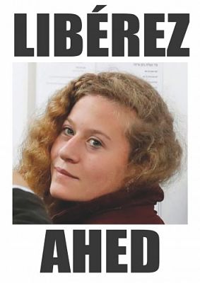 Manifestation jeudi pour la libération d’Ahed Tamimi et de tous les enfants palestiniens emprisonnés !